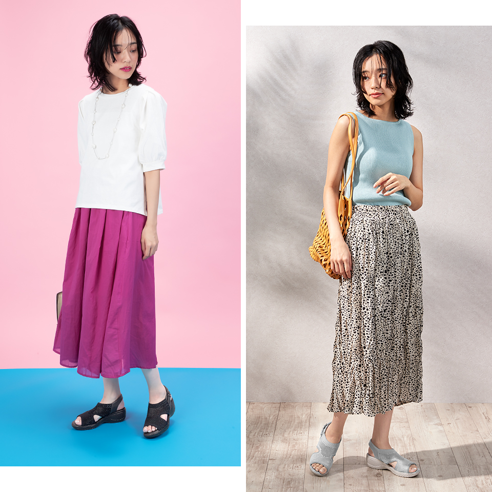 夏 バックベルト 歩きやすい