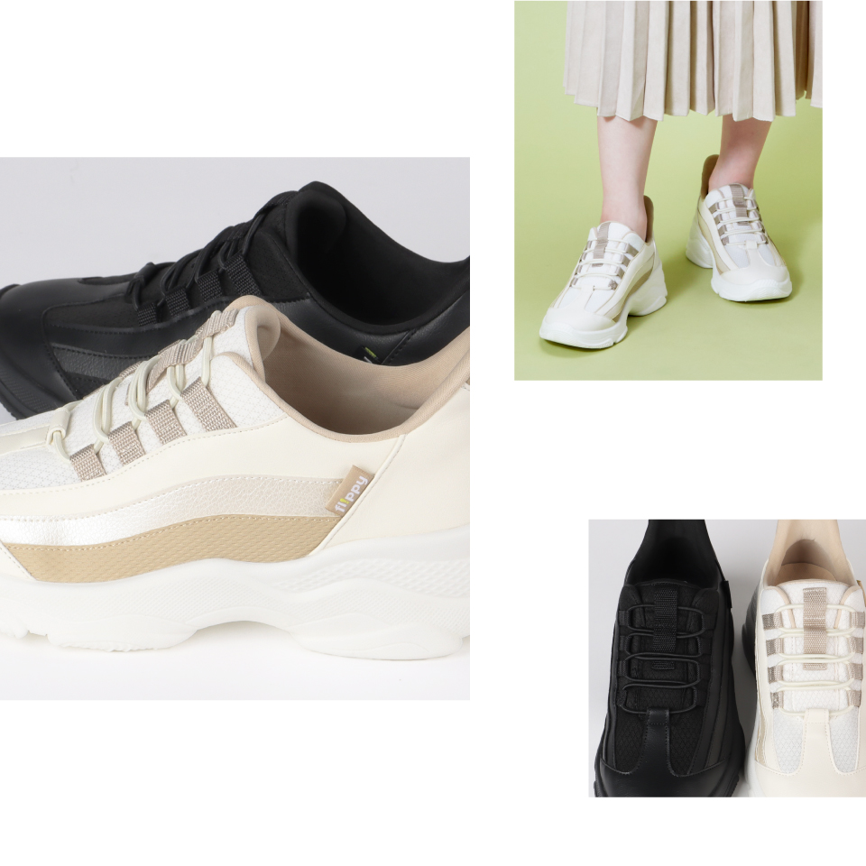 ゴム紐だから脱ぎ履きしやすい